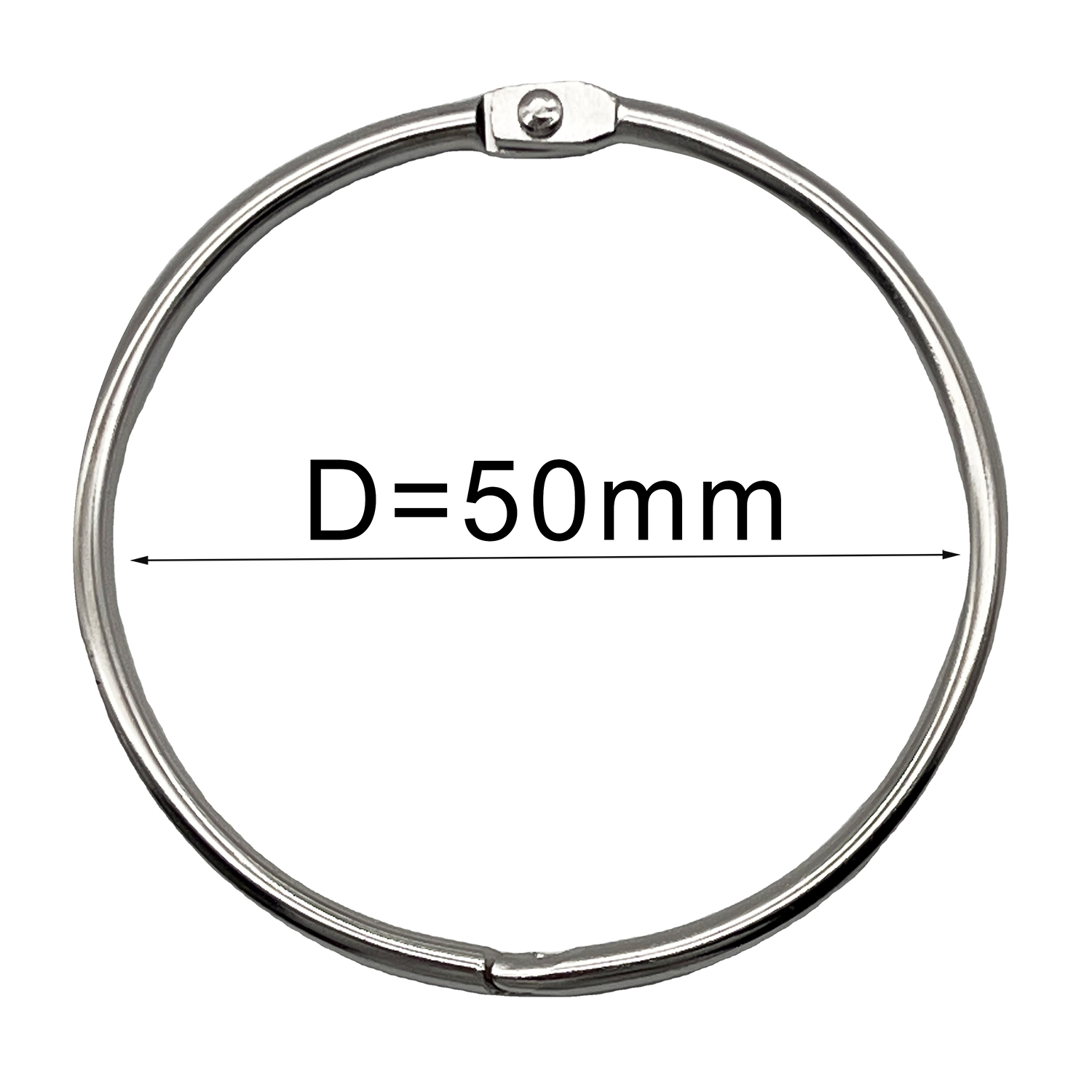 50mm manufacturer professional silver iron metal loose leaf book binder rings photo book ring binder for school home office